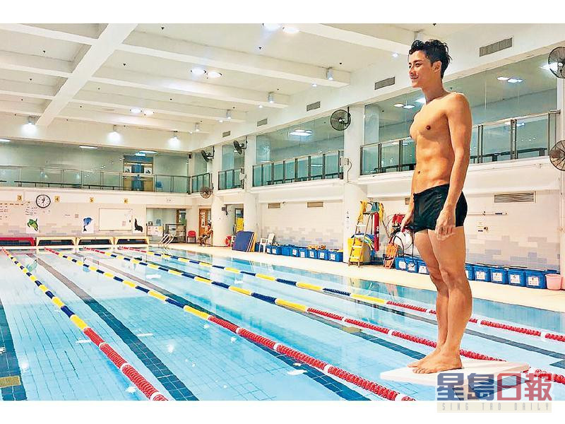 拥有42寸胸肌兼前香港游泳代表队成员的余德丞。
