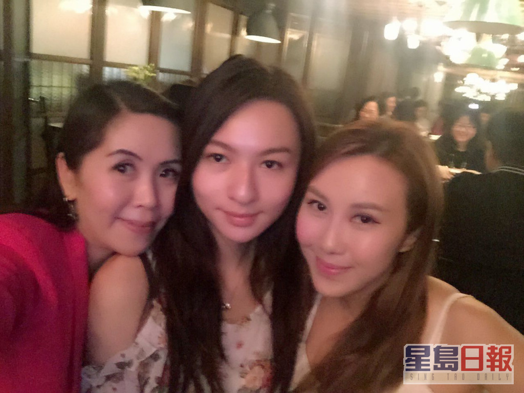 林俊賢前度Winnie（左起）,Denice,林俊賢表妹Naomi曾經好老友。