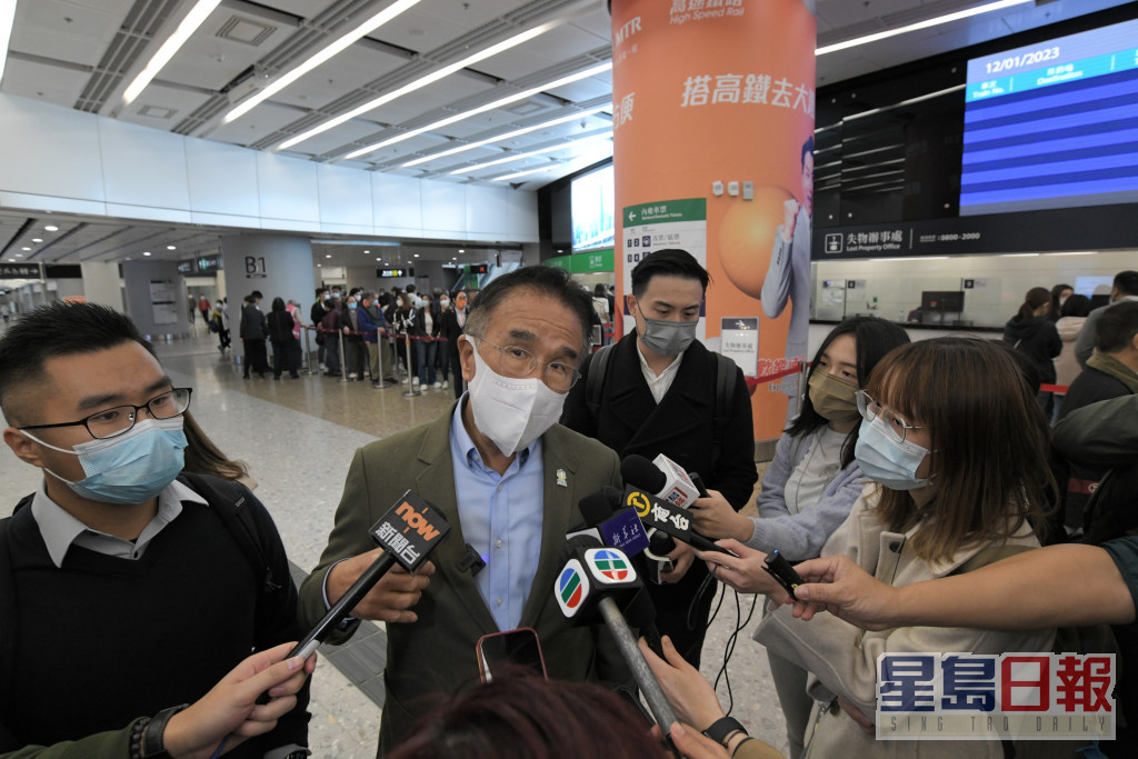 田北辰建議由香港前往廣州東的列車應增加一倍。黃偉強攝