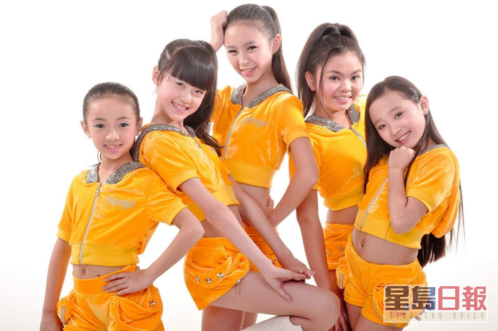 現年24歲的莊錠欣（中）2009年以童星身份出道，曾演過不少TVB劇集，童年時更是Honey Bees一員。