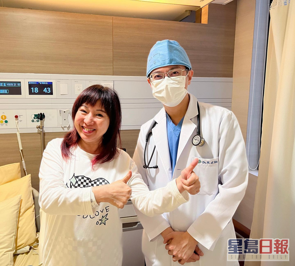 梅小青近日再入院做体检。