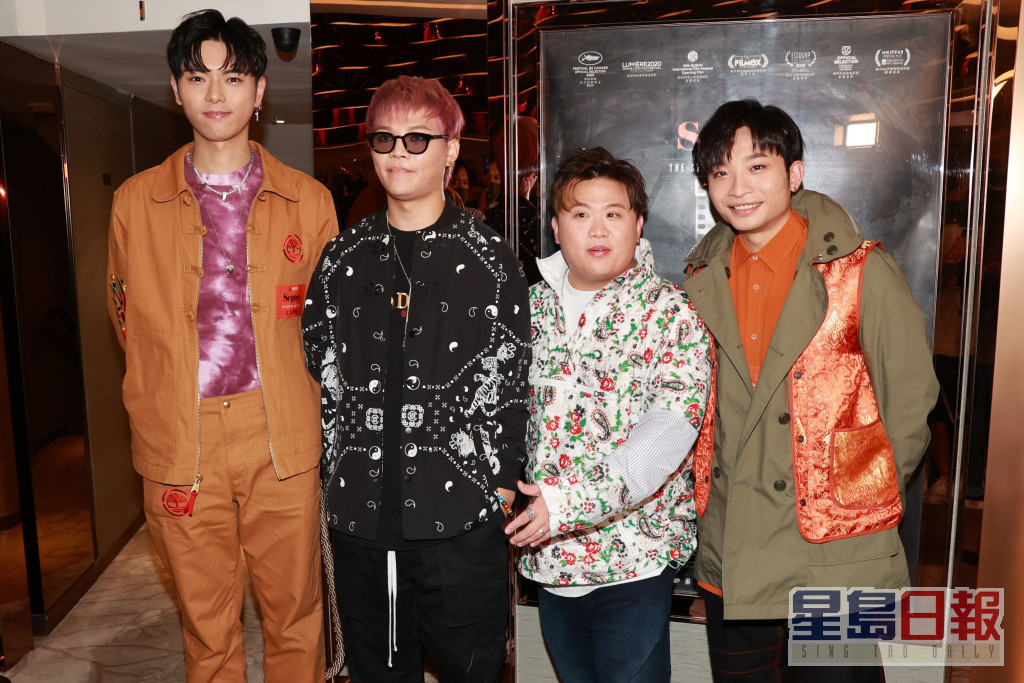 4子出席電影《 七人樂隊 》 首映禮。