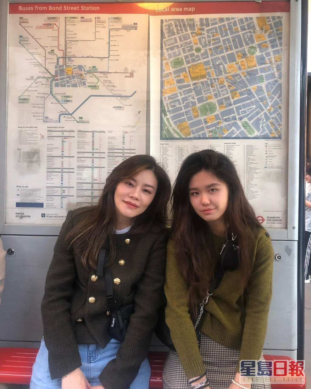 锺懿去年10月赴英留学，范姜亦陪同女儿到英国入学。