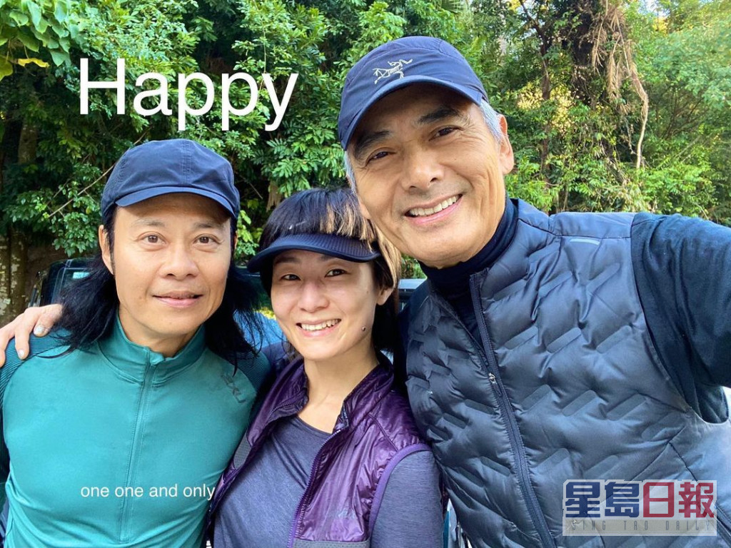 阿智同太太跟發哥一齊跑步慶祝57歲生日。