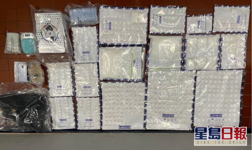 警方检获约3.5公斤怀疑氯胺酮，总市值约230万元。