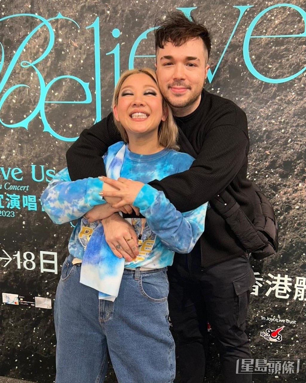 欣宜與Benjamin舉動親暱。