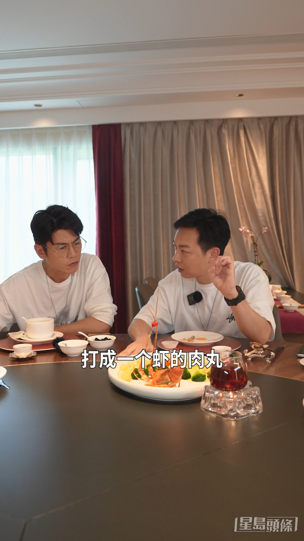 梁競徽現在努力玩抖音，短片都是以食為主，日前在杭州飲茶食蛋撻。