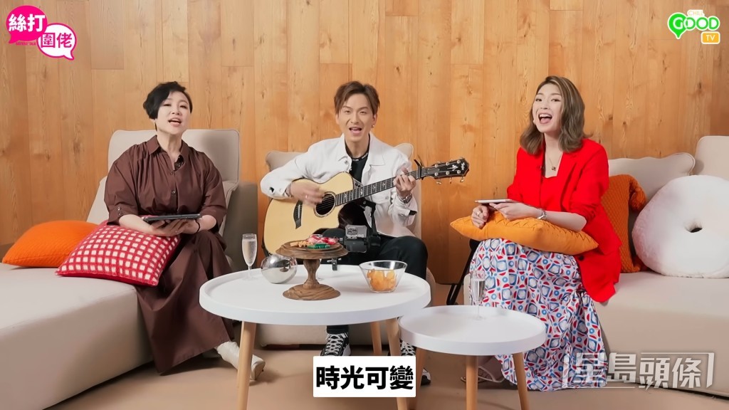 吉吉在《中年好聲音》決賽前,接受蝦頭與連詩雅網台節目《絲打圍爐》訪問。