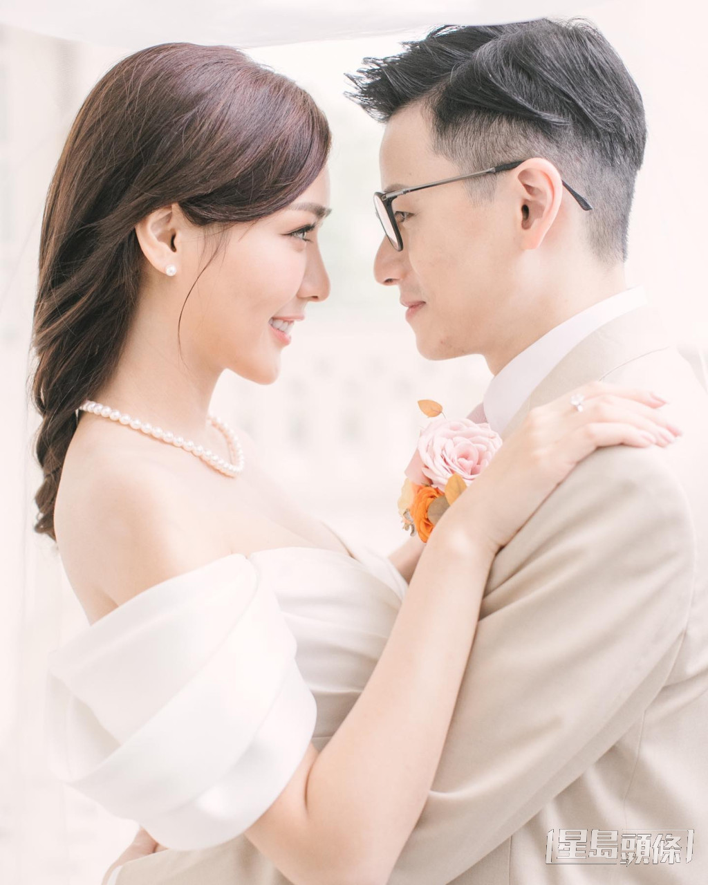 陳詩欣與老公已婚一年。