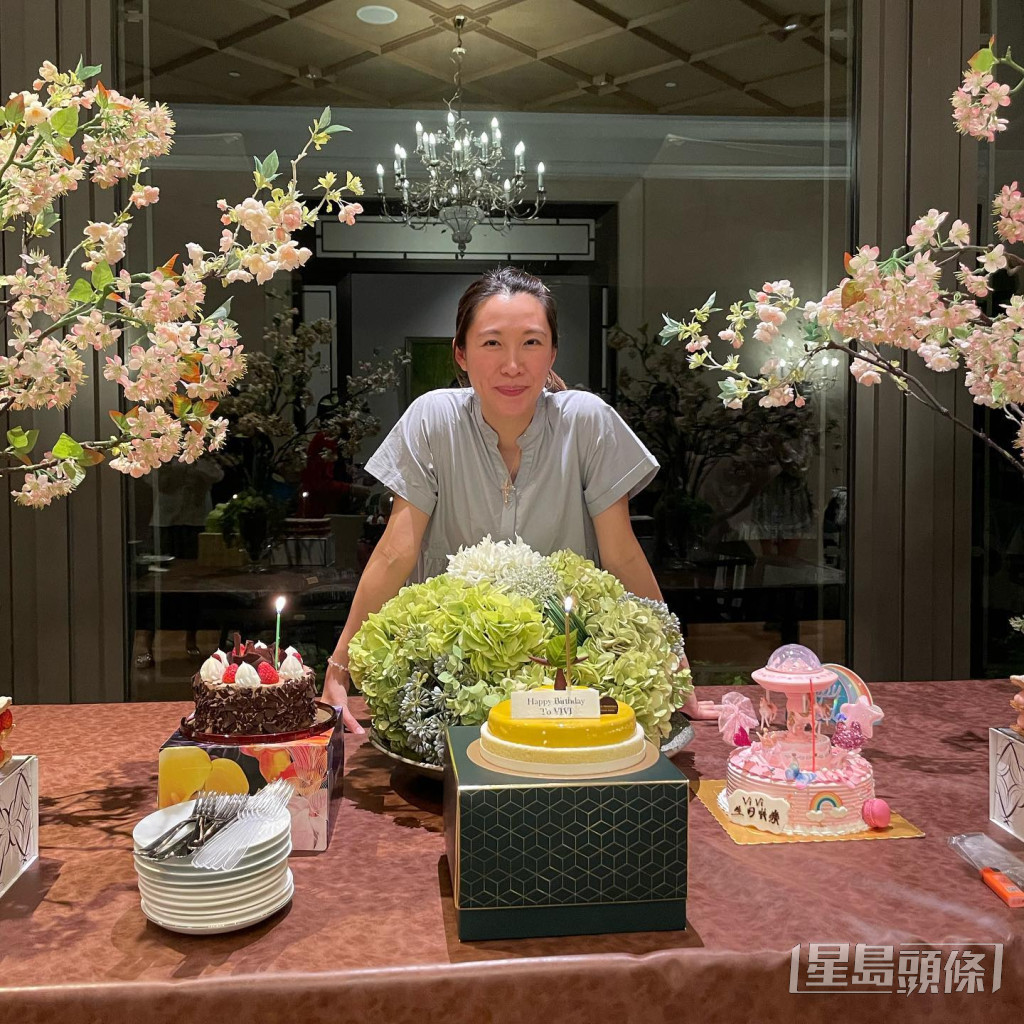 李美慧3月時慶祝36歲生日。
