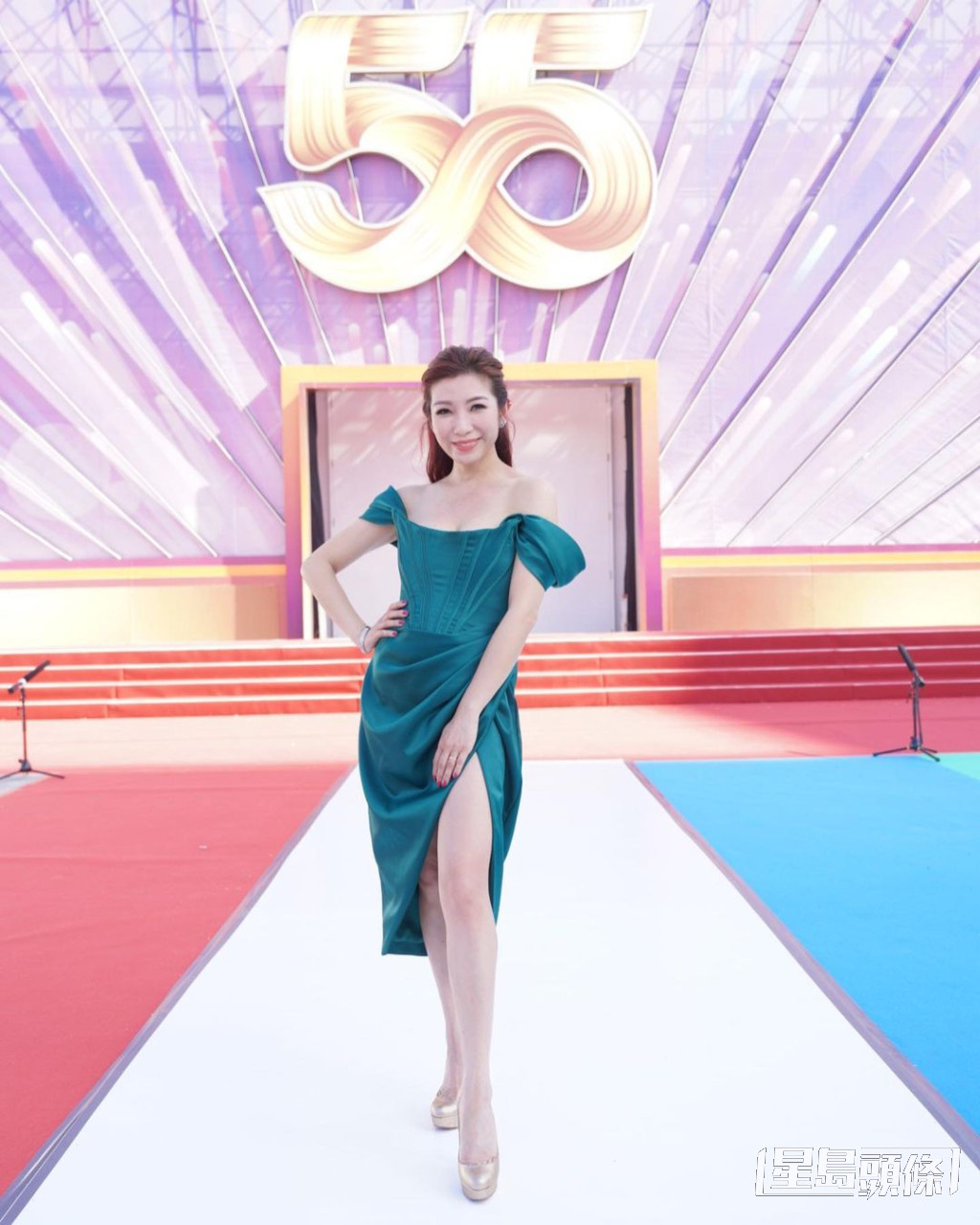 去年11月無綫舉行《節目巡禮2023》，朱凱婷以高衩裙出場。