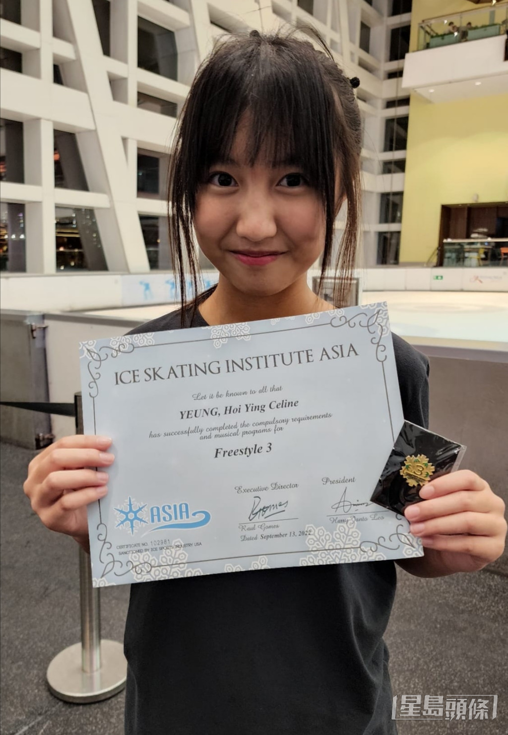 另外她更在早前她獲得「香港冰壺杯2022」U16冠軍和曾奪ISI香港滑冰賽2022第2名。
