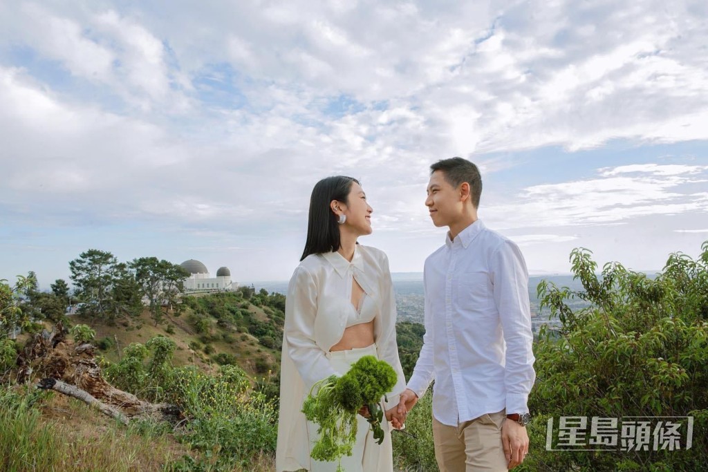 兩人今年在美國圓婚。