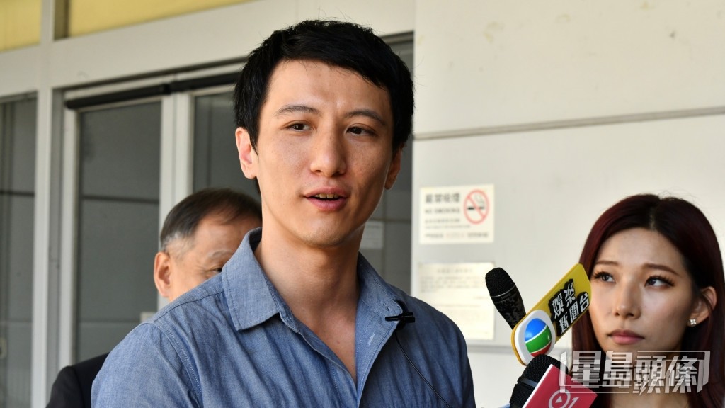 周永恒(中)受訪時表示「相信愛情」。禇樂琪攝