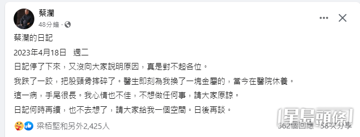 再為消失寫日記解畫。