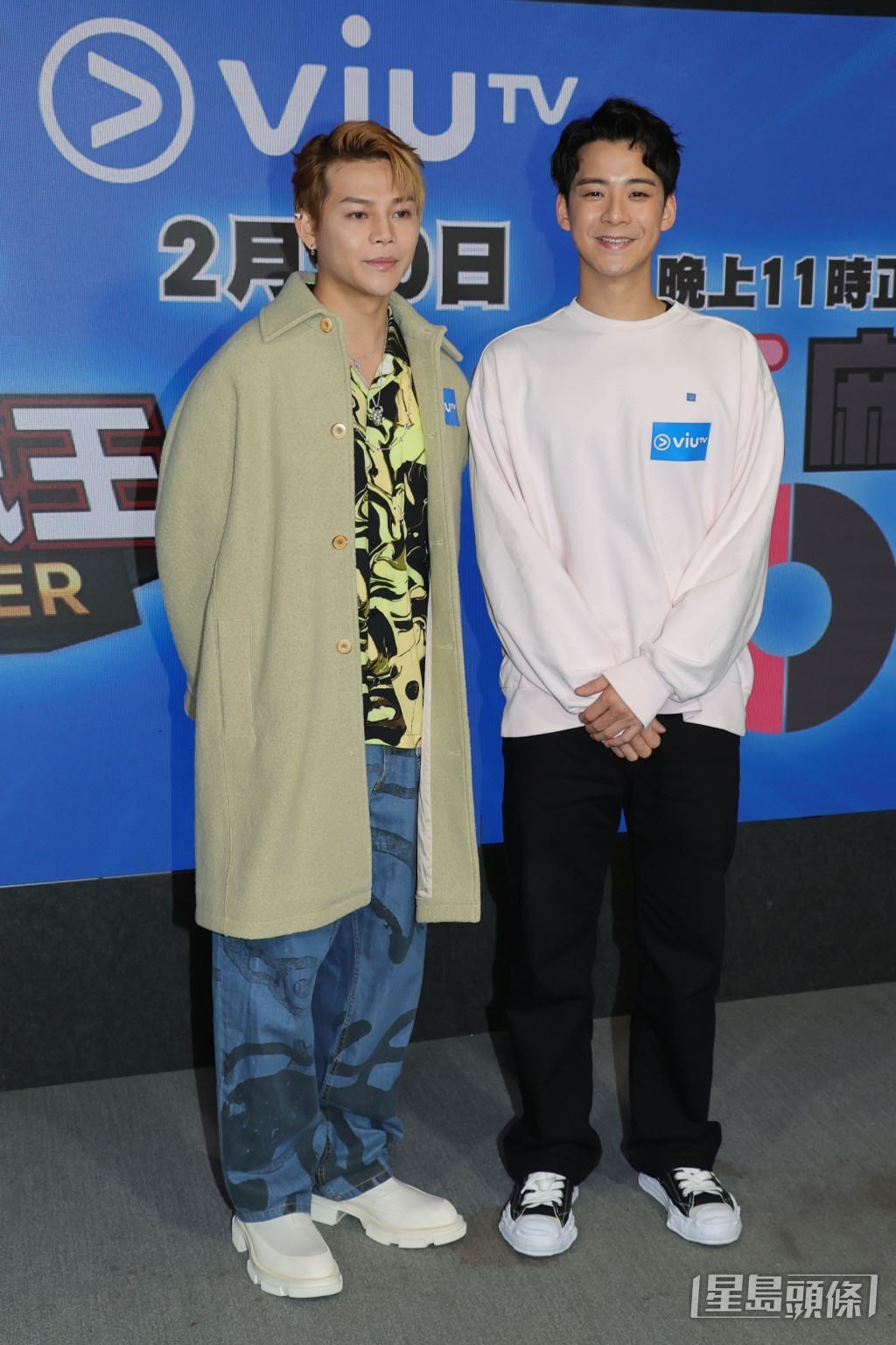 保錡及余德丞出席ViuTV新節目《究食狩獵王》及《粉紅麻甩101》記者會。