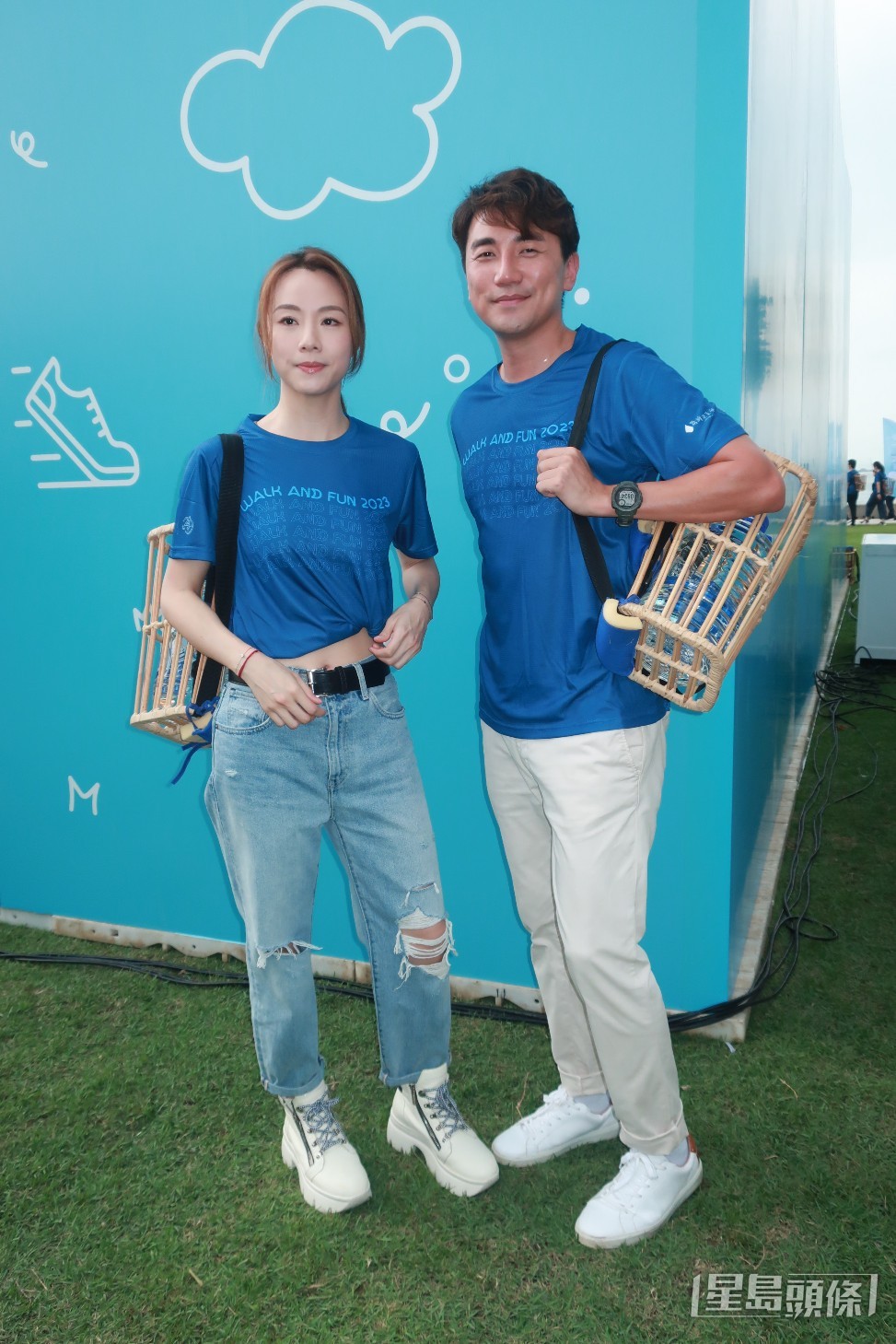 鄧麗欣及洪永城出席慈善步行活動