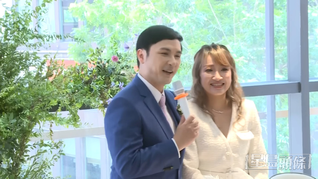 李泳豪昨日舉行婚禮，迎娶台灣女友Agnes，現場佈置簡單溫馨。