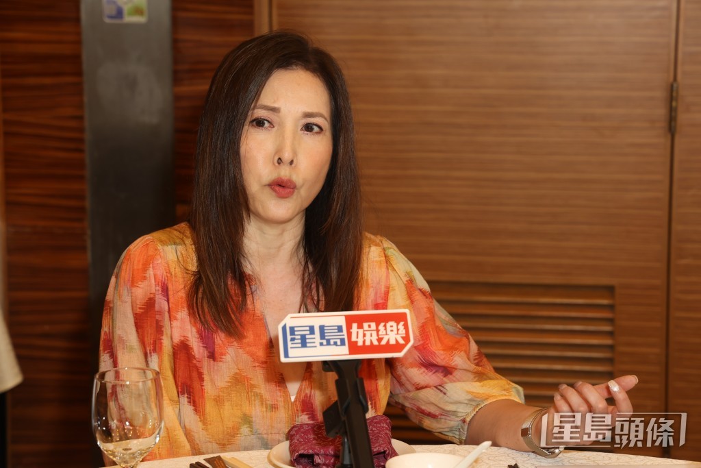 李婉華今日在尖沙咀與傳媒茶聚。