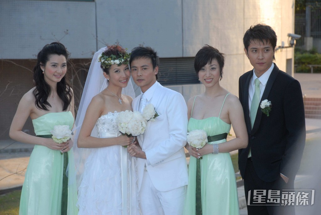 蔡少芬和張晉在2008年結婚，洪欣與張丹峰齊齊出現。