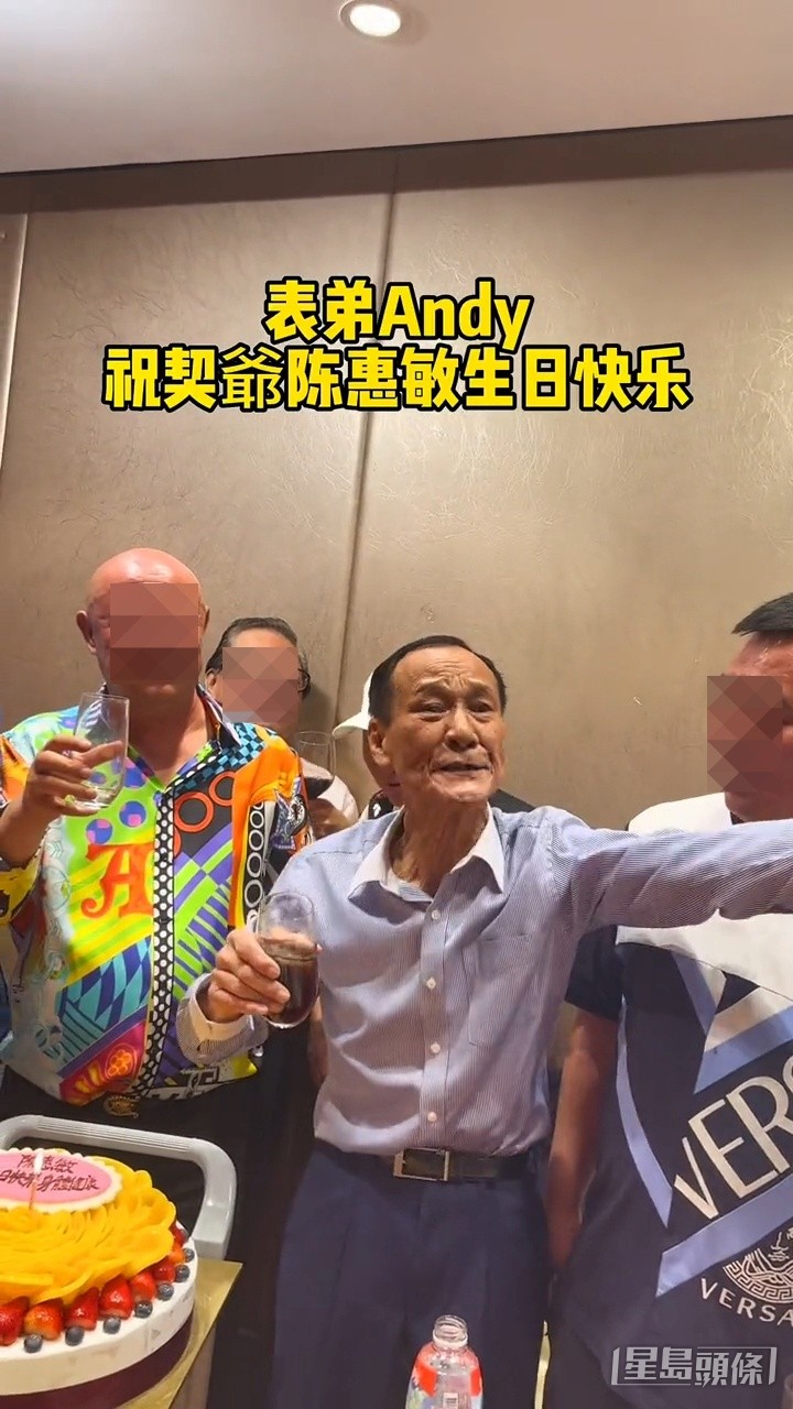 一向好酒的陈惠敏今次似乎为健康以茶代酒。