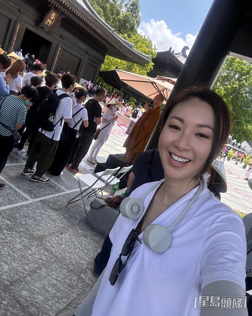 庄锶敏指，当日烈日当空下晒到变烧猪。