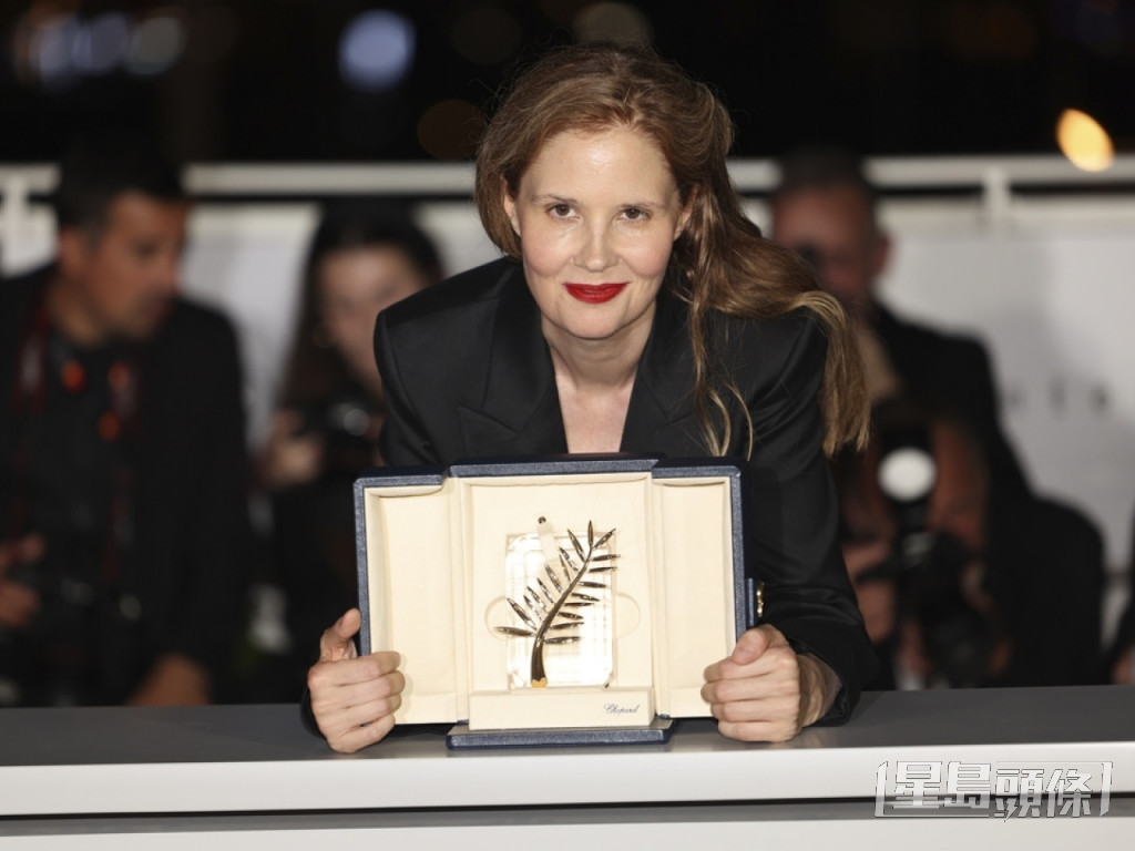 Justine Triet成为第三位获得金棕榈大奖的女导演。（美联社）