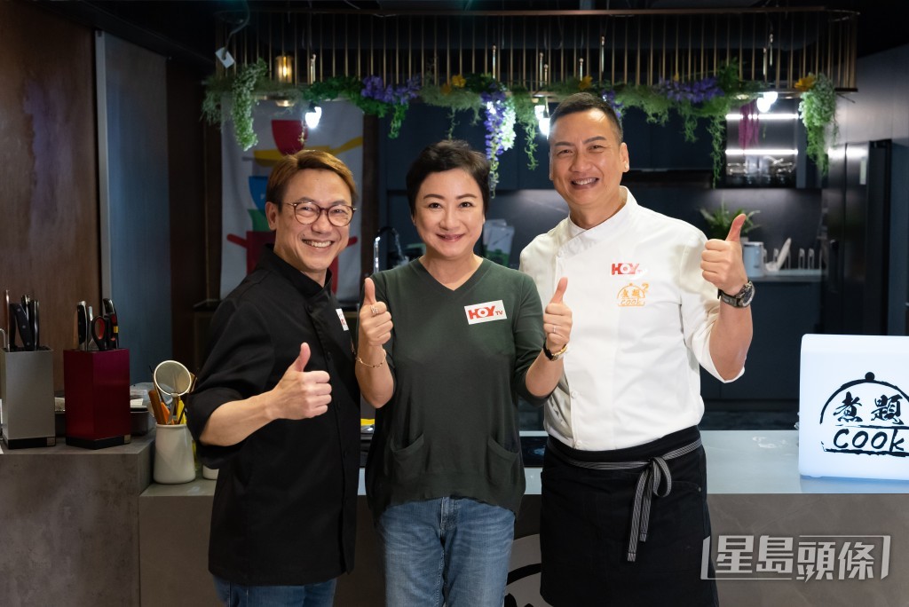 謝寧昨天出席記者會力撐名廚張錦祥(Ricky)、余健志(Jacky)。