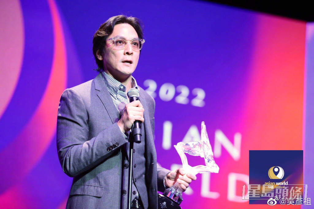 吳彥祖去年在美國獲得「李小龍獎」，被指老態畢現。