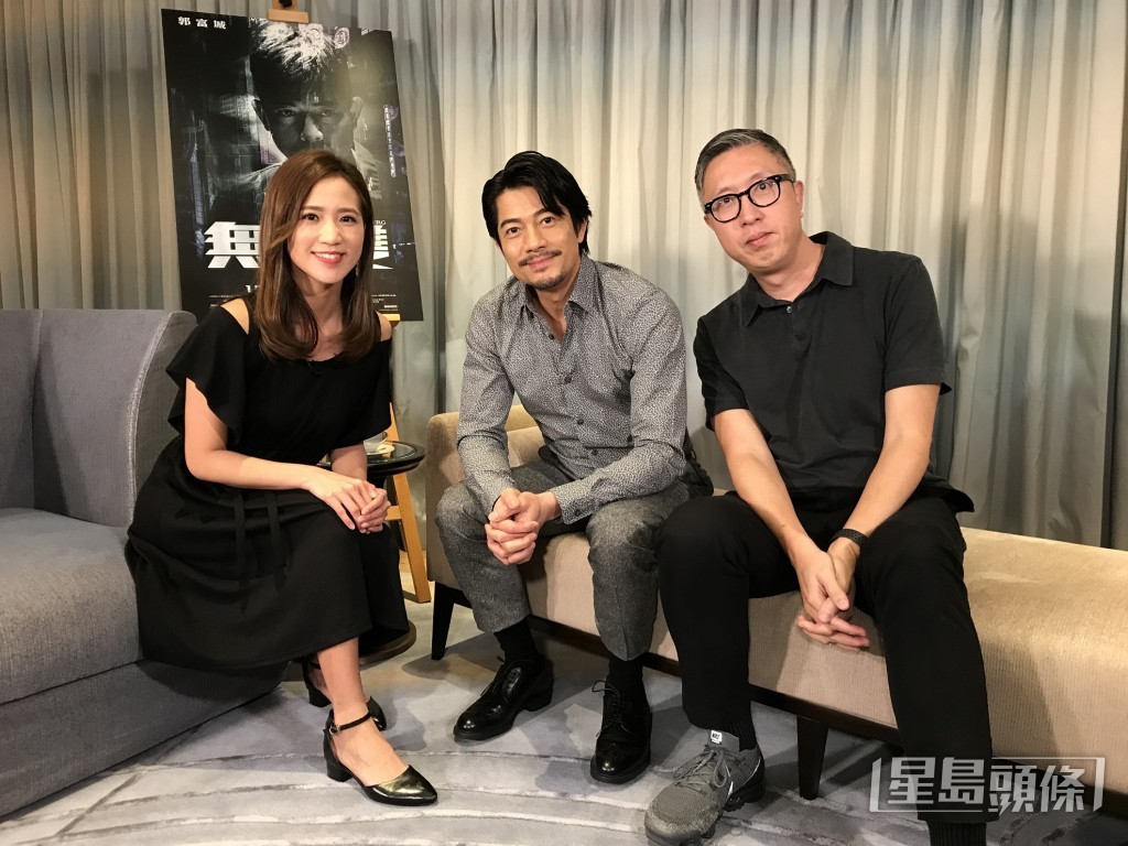 莊文強（右）曾與影帝郭富城合作拍攝《無雙》。
