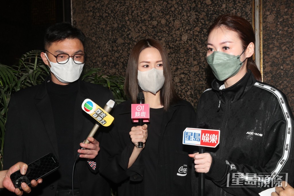 三人神情哀傷，莊鍶敏表示十分不捨。