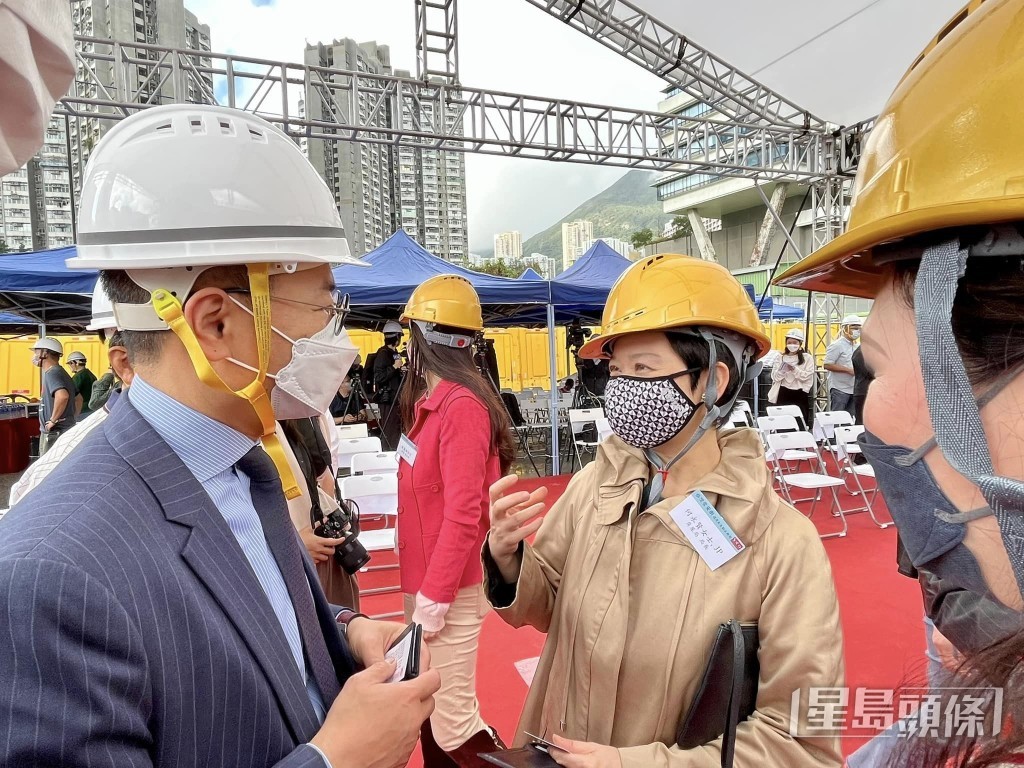 何永贤出席柴湾常安街过渡性房屋项目活动动土仪式。何永贤FB图片