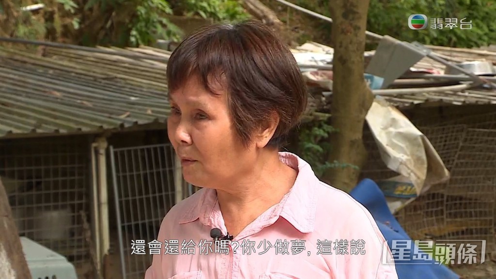 蘭婆婆指行山人士跟她說，狗義工利用狗狗籌款：「就算醫返好都唔畀返你，你隻狗上咗電視，全香港都知道。畀返你，你發夢都冇咁早啊！」