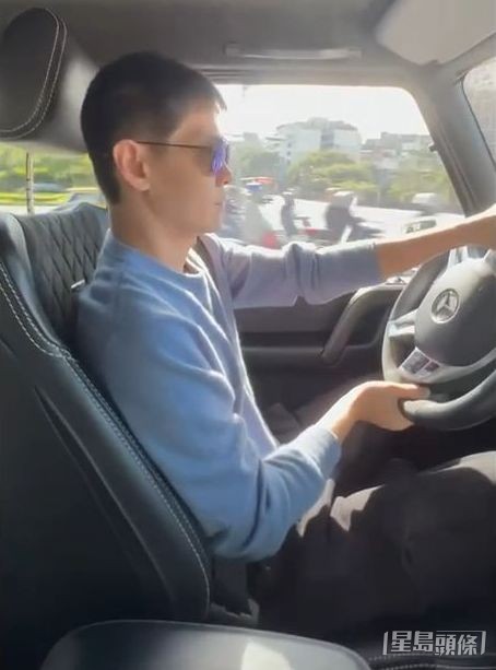 林志穎意外後首次見到他駕車,不過身形極薄好瘦。