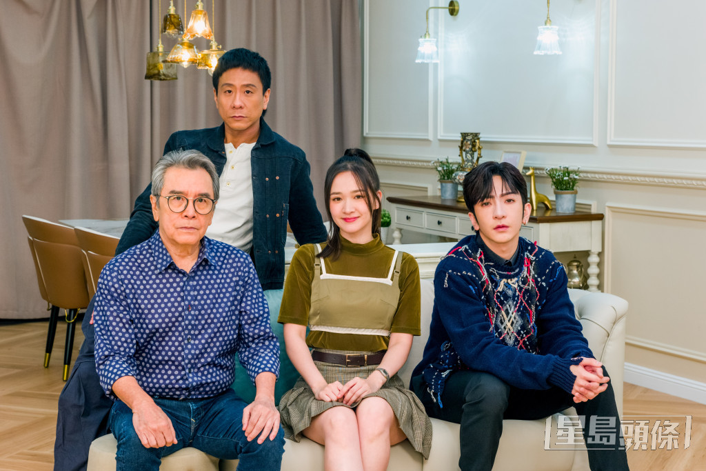 姜大衛、朱栢康、陳紫萱、盧瀚霆於昨日上映的新片《釀魂》中首度合作，好有默契。