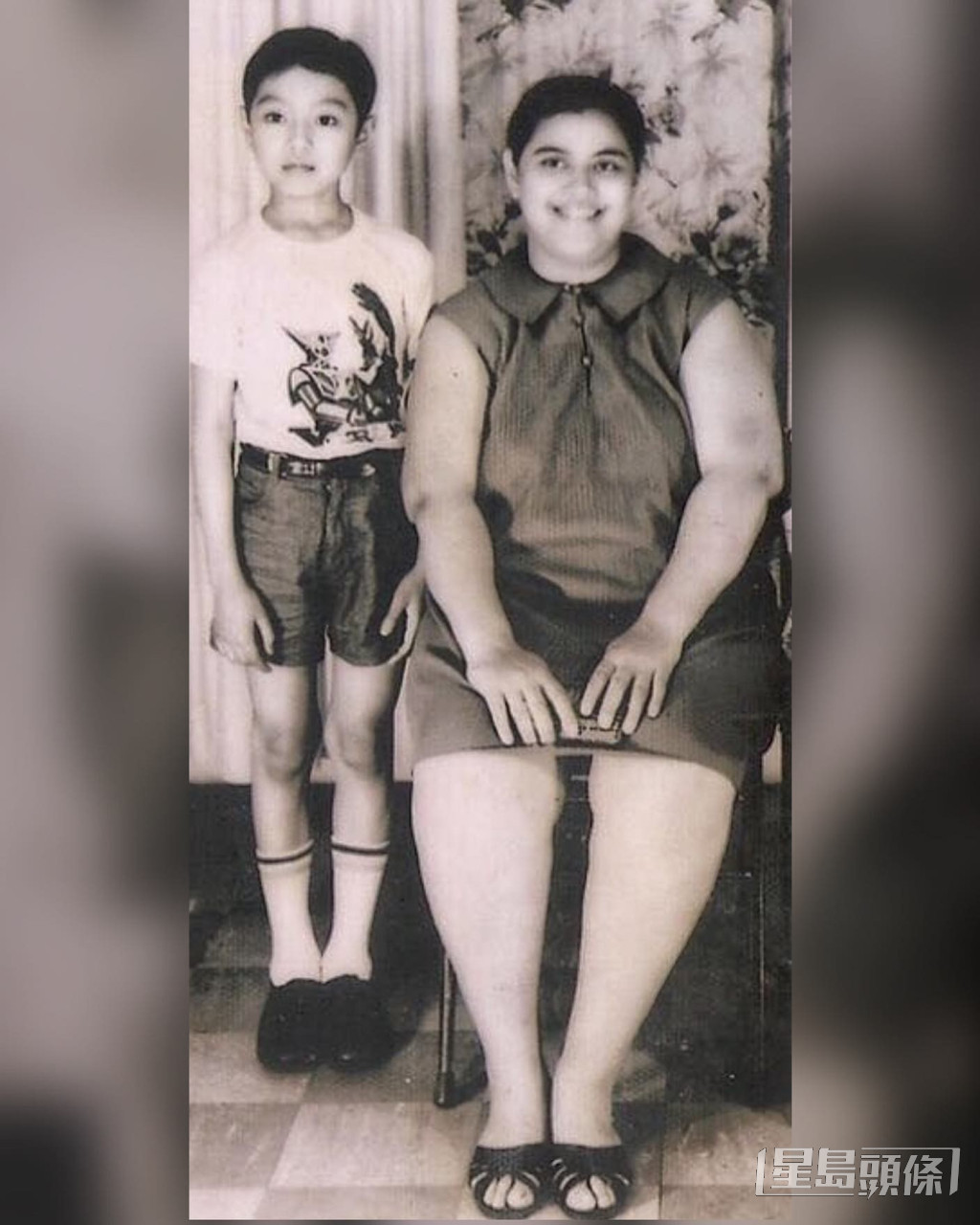 姜皓文喪母逾40年，母親節分享與媽媽的唯一合照。