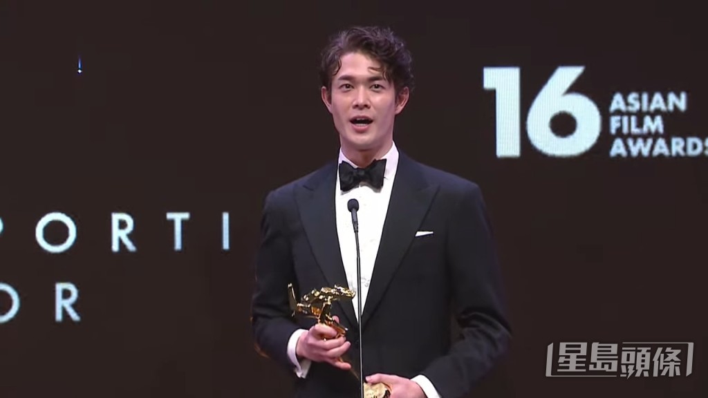 日星宫泽冰鱼凭《爱是自私》夺得最佳男配角，不过未见Do姐合照。