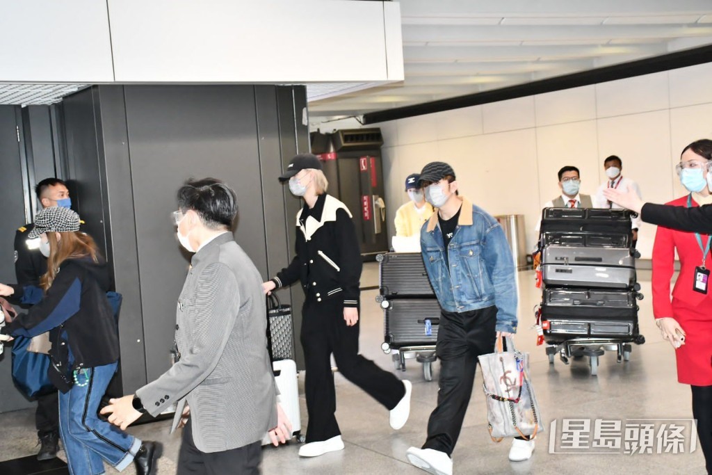 盧瀚霆、李駿傑結束五天日韓之旅返港。