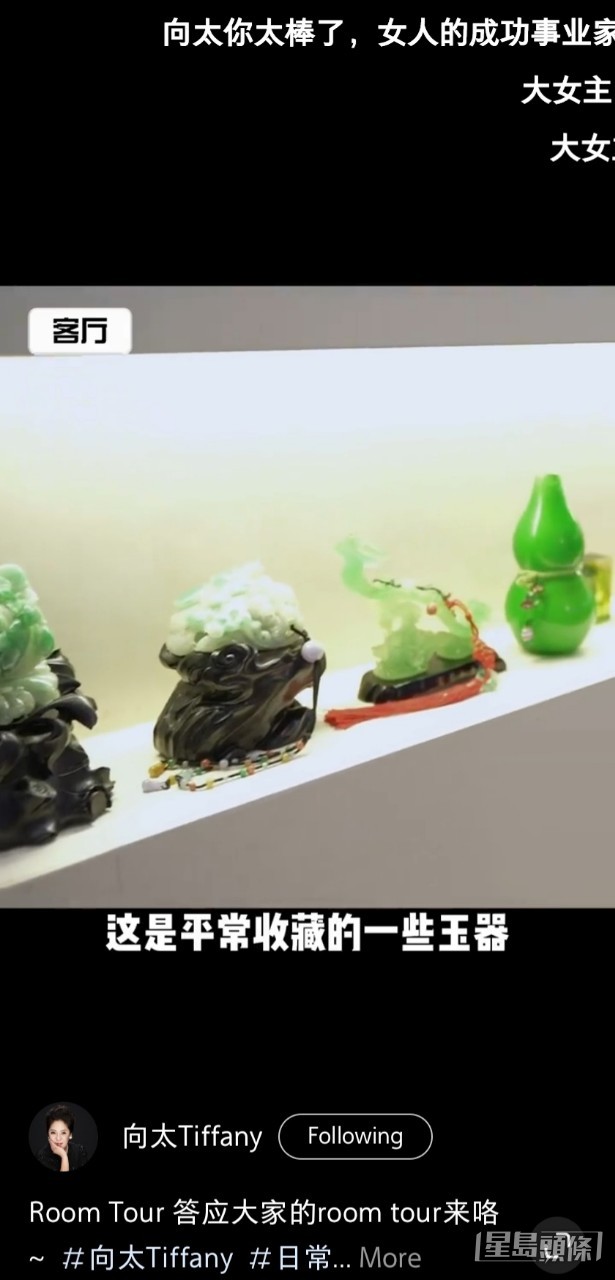 許多玉石擺設。