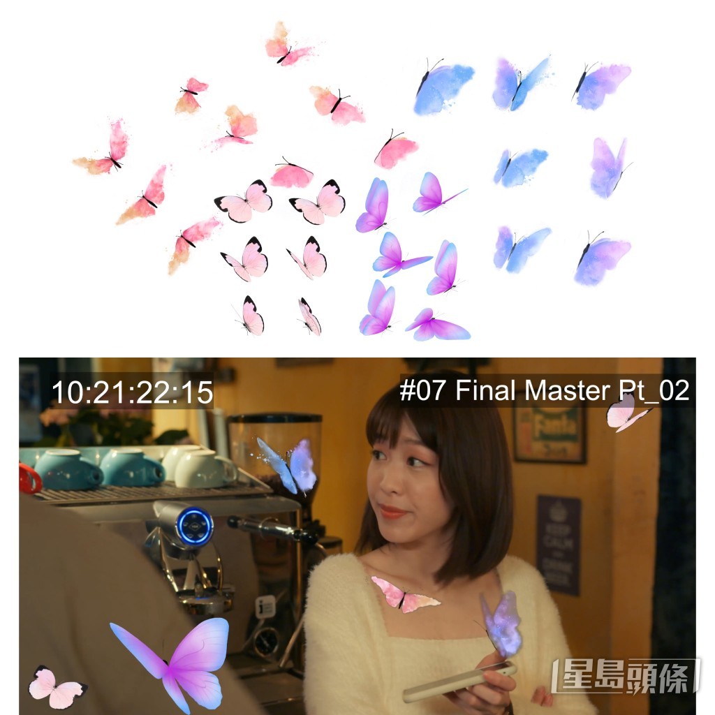 劇集中的動畫，以多種方式呈現，有整段戲或如圖中加上畫面。