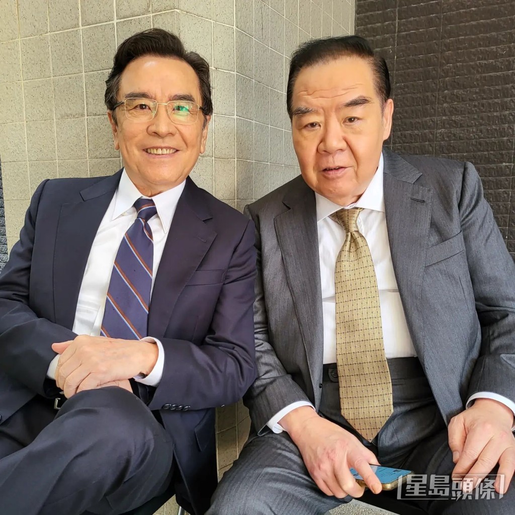 姜大衛近日自爆跟鄭則仕(右)開工,最新照片中鄭則仕明顯瘦過上月現身台慶頒獎禮。