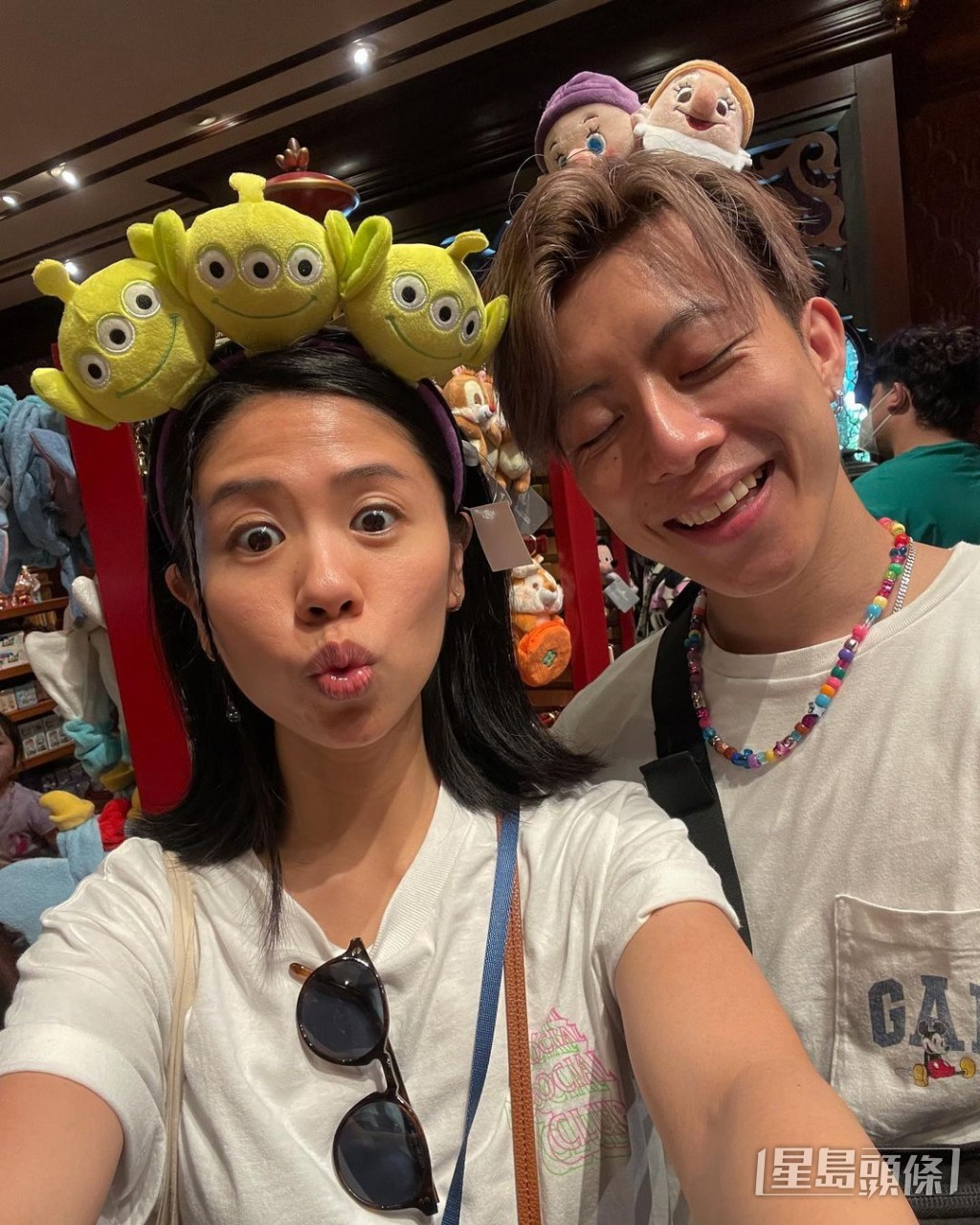 香太於今年4月曾短暫返港陪老公比賽,Lyman百忙中都有陪老婆去主題公園玩。