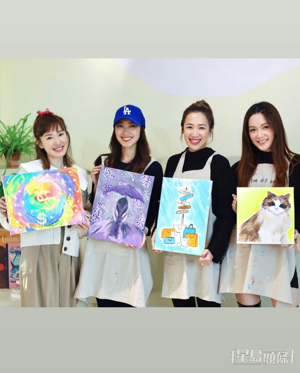 朱千雪今年年初相約「2LINE黨」成員去畫畫。  ​