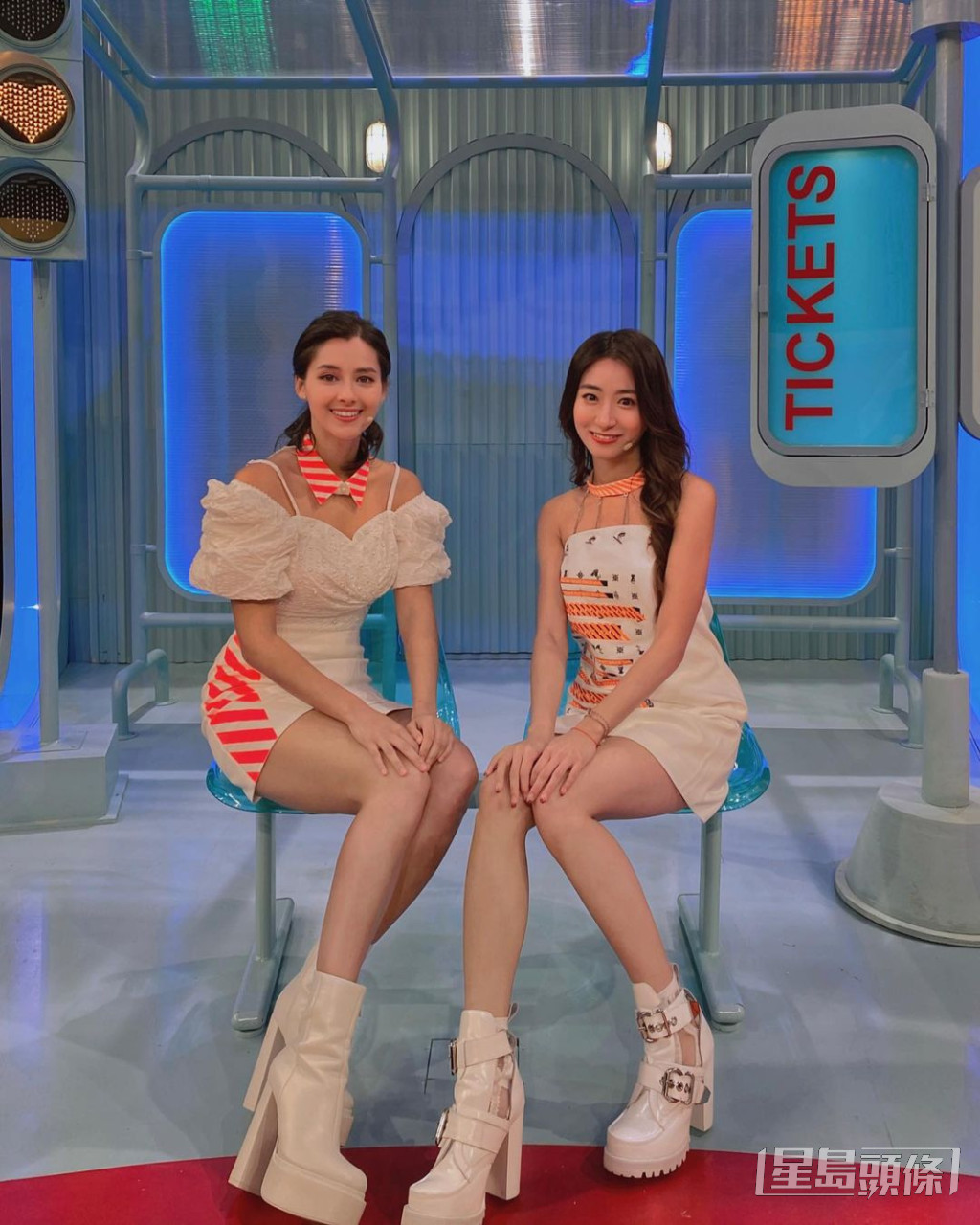 未播出的综艺节目《咁你都唔识》，与港姐冠军谢嘉怡平起平坐。