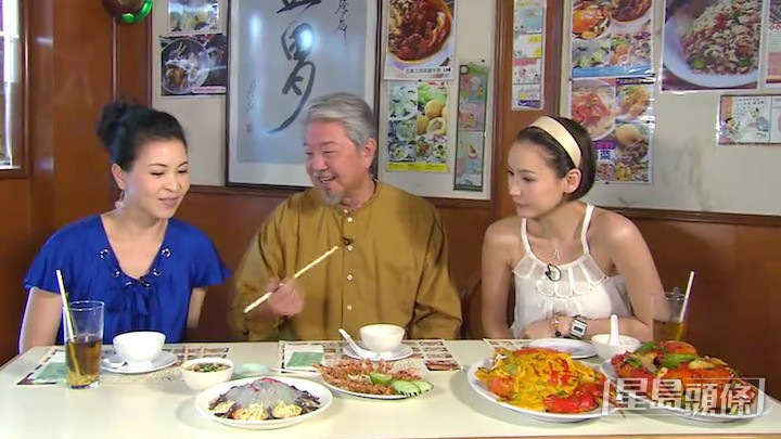 2008年主持《蔡瀾歎名菜》,同樣有美女相伴。