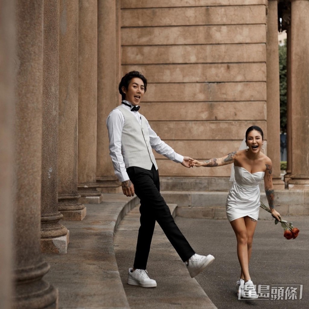 梁云菲曾经与现任男友影婚纱相，不过还未结婚。