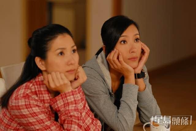 伍慧珊(左)早於1994年簽約拍攝電影《四個自殺的少女》,翌年畢業於第八期無綫藝訓班。