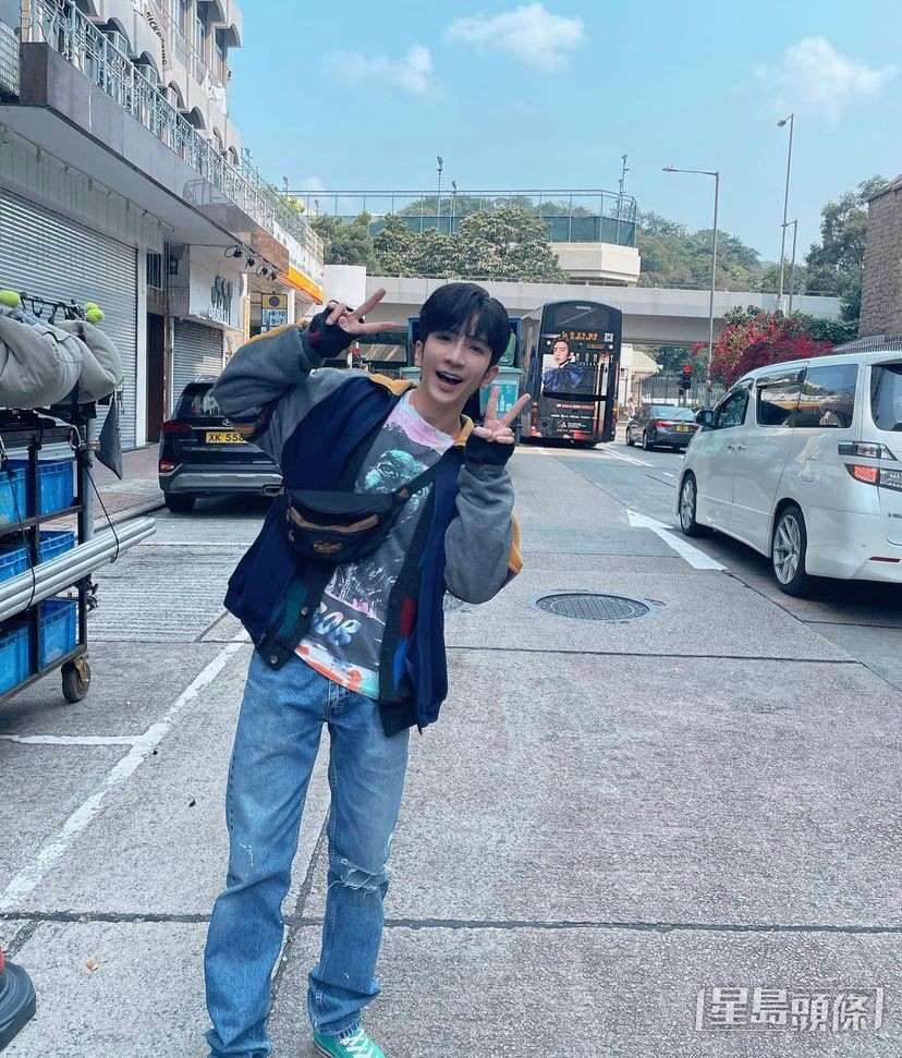 Anson Lo有可愛表情。