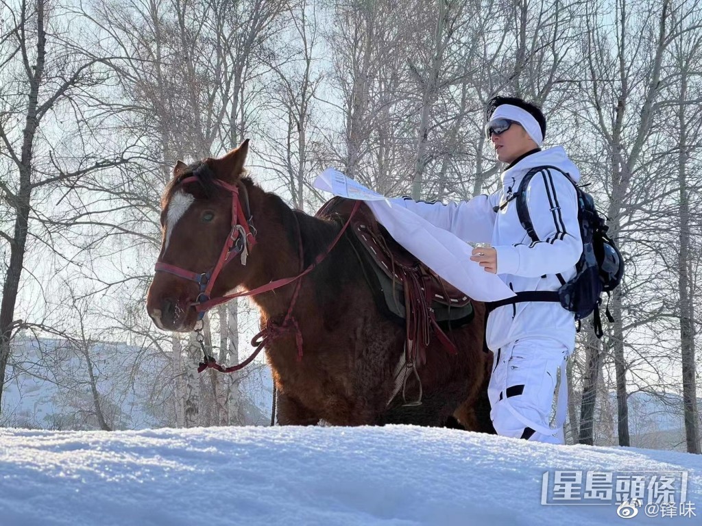 謝霆鋒近年不時在社交網晒滑雪相。
