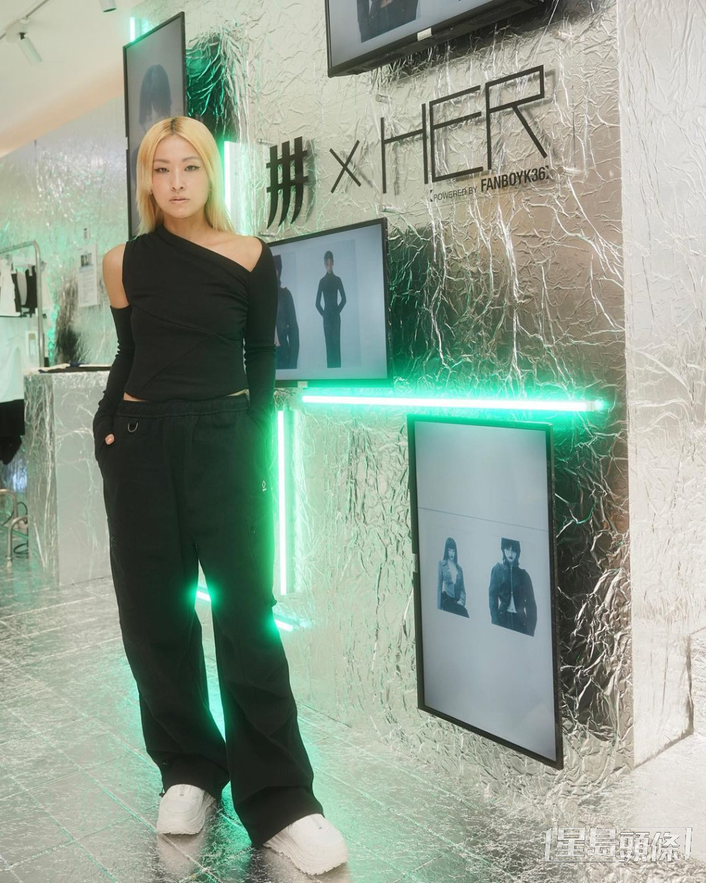 上周四晚（24日），徐濠縈時裝店舉行新品發佈會，全身黑色現身相當有型。